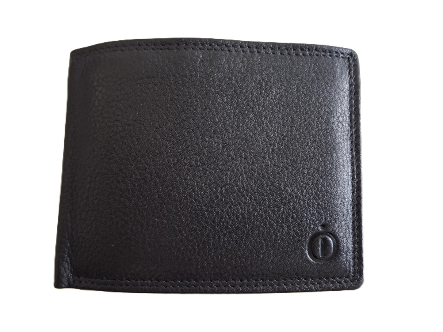 Oi zwarte leren heren Billfold laag model voor veel pasjes / heren portemonnee met dubbel bakje voor kleingeld / herenbeurs met twee vakjes voor muntgeld en 13 creditcards / RFID SAFE / zwart leer / 223