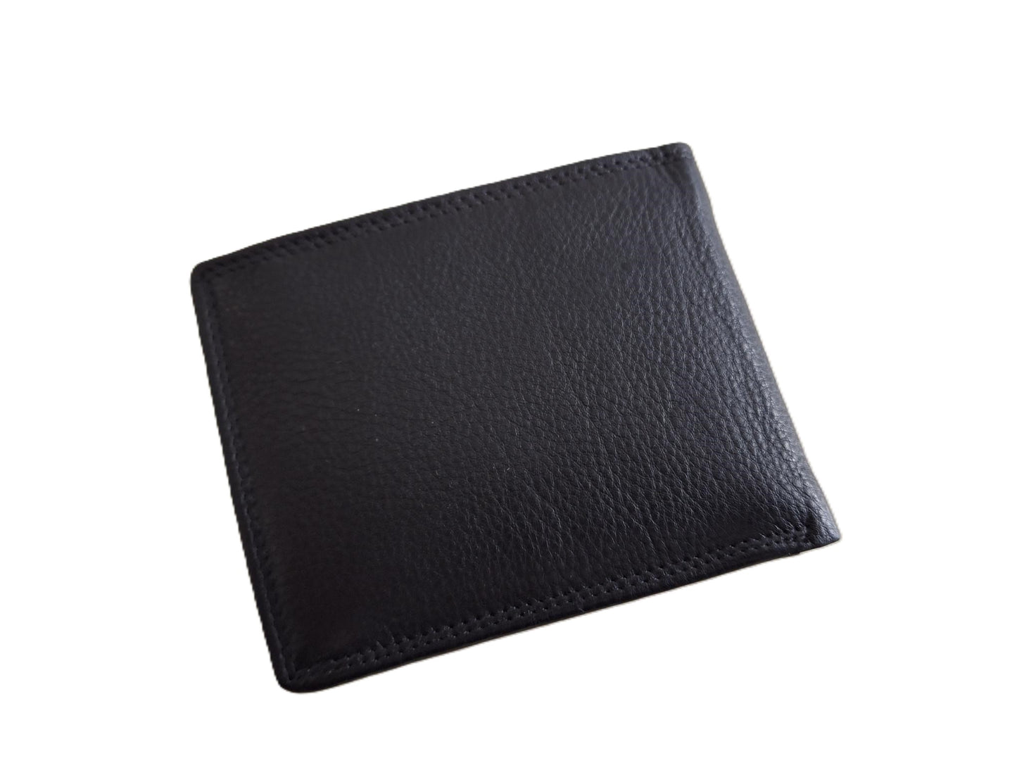 Oi zwarte leren heren Billfold laag model voor veel pasjes / heren portemonnee met dubbel bakje voor kleingeld / herenbeurs met twee vakjes voor muntgeld en 13 creditcards / RFID SAFE / zwart leer / 223