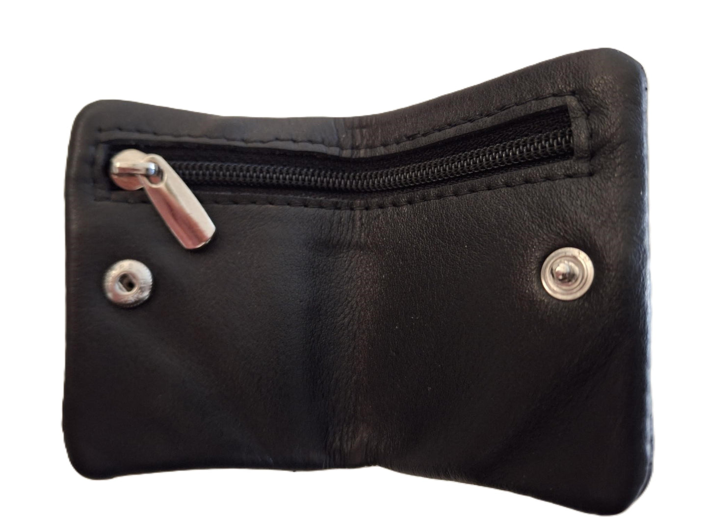 Oi zwart lederen BH Portemonneetje / allerkleinste mini beursje / portemonneetje om aan bh-bandje te bevestigen / zwart leer / 340