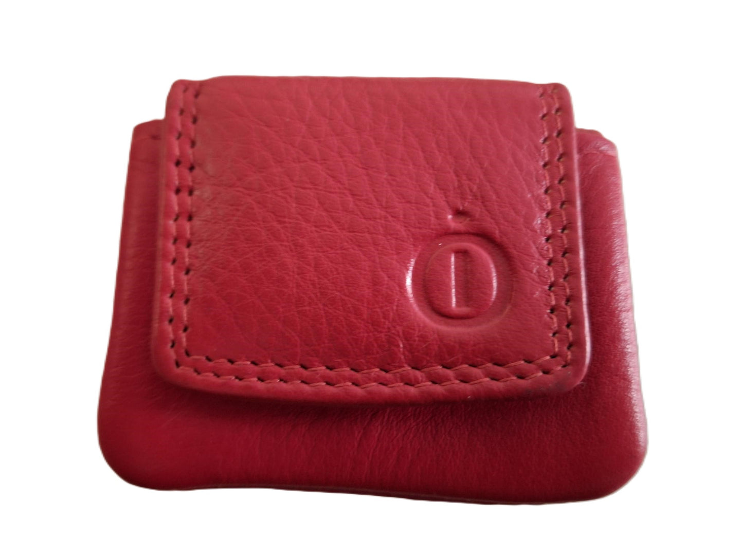 Oi rood lederen BH Portemonneetje / allerkleinste mini beursje / portemonneetje om aan bh-bandje te bevestigen / rood leer / 340R