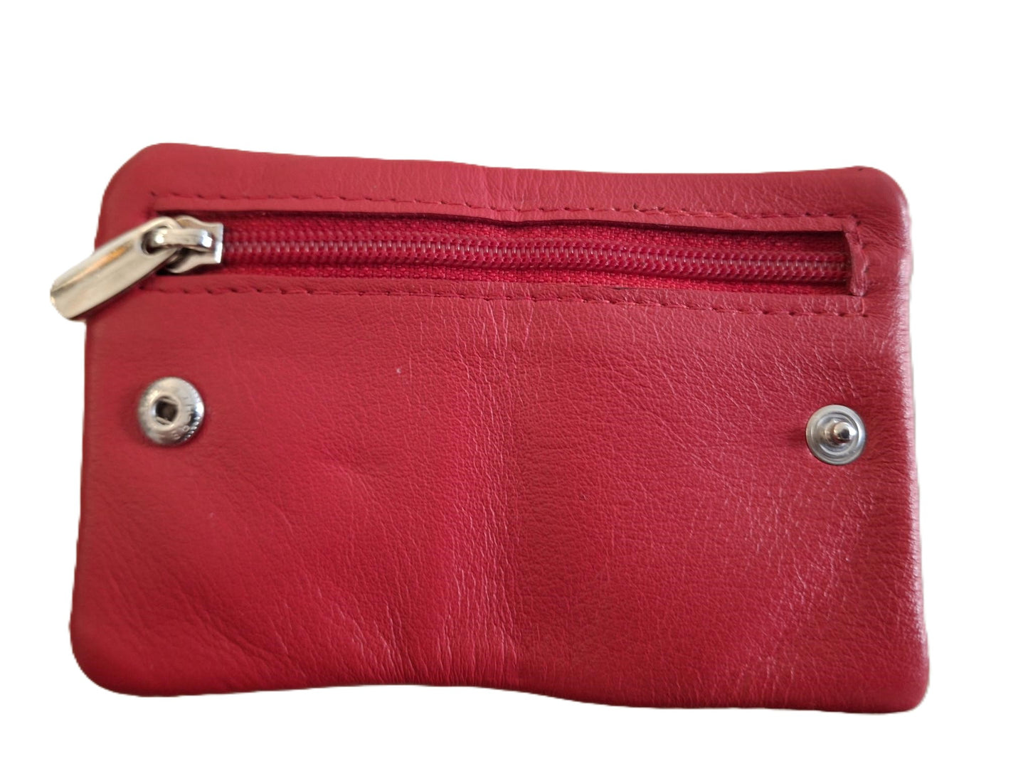 Oi rood lederen BH Portemonneetje / allerkleinste mini beursje / portemonneetje om aan bh-bandje te bevestigen / rood leer / 340R