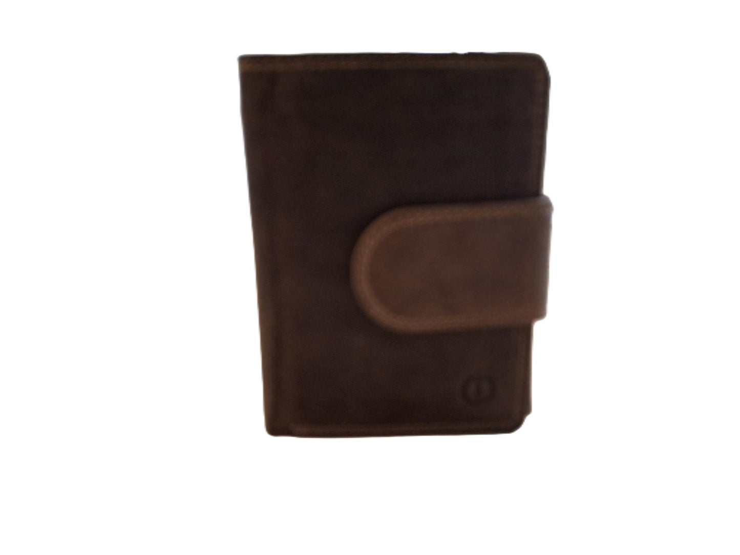 OI Hunter bruine leren dames of heren billfold hoog model afsluitbaar / unisex portemonnee voor veel pasjes met lip om af te sluiten / compacte beurs bruin leer / RFID SAFE / 668H