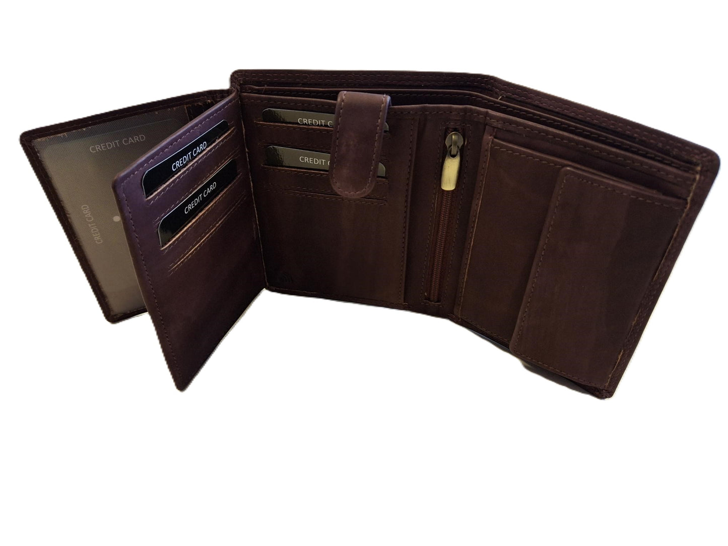 OI bordeaux rode lederen heren portemonnee / bordo rode leren billfold hoog model / beurs voor veel pasjes / RFID SAFE / bordo rood leer / 104ROBR