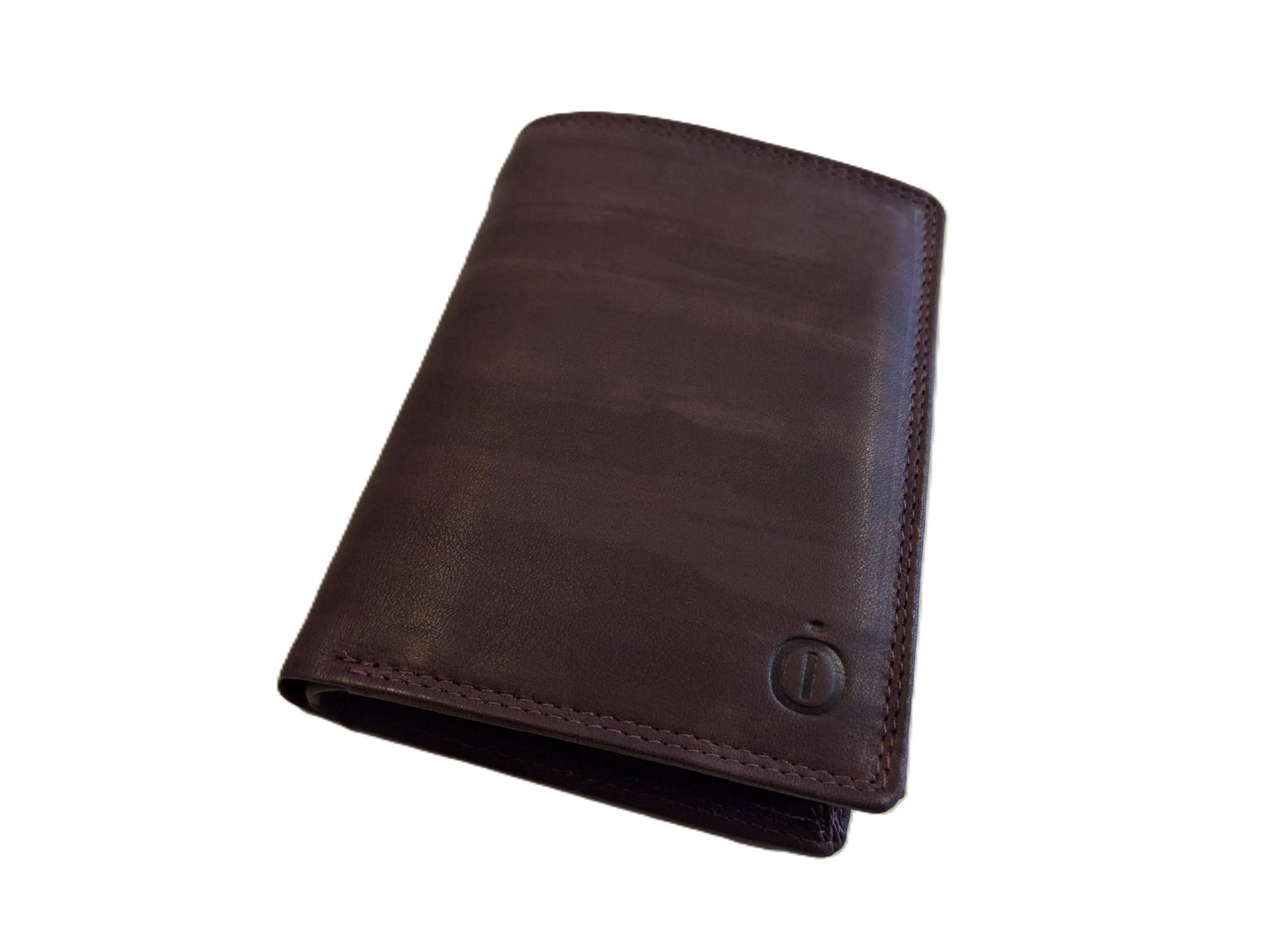 OI bordeaux rode lederen heren portemonnee / bordo rode leren billfold hoog model / beurs voor veel pasjes / RFID SAFE / bordo rood leer / 104ROBR