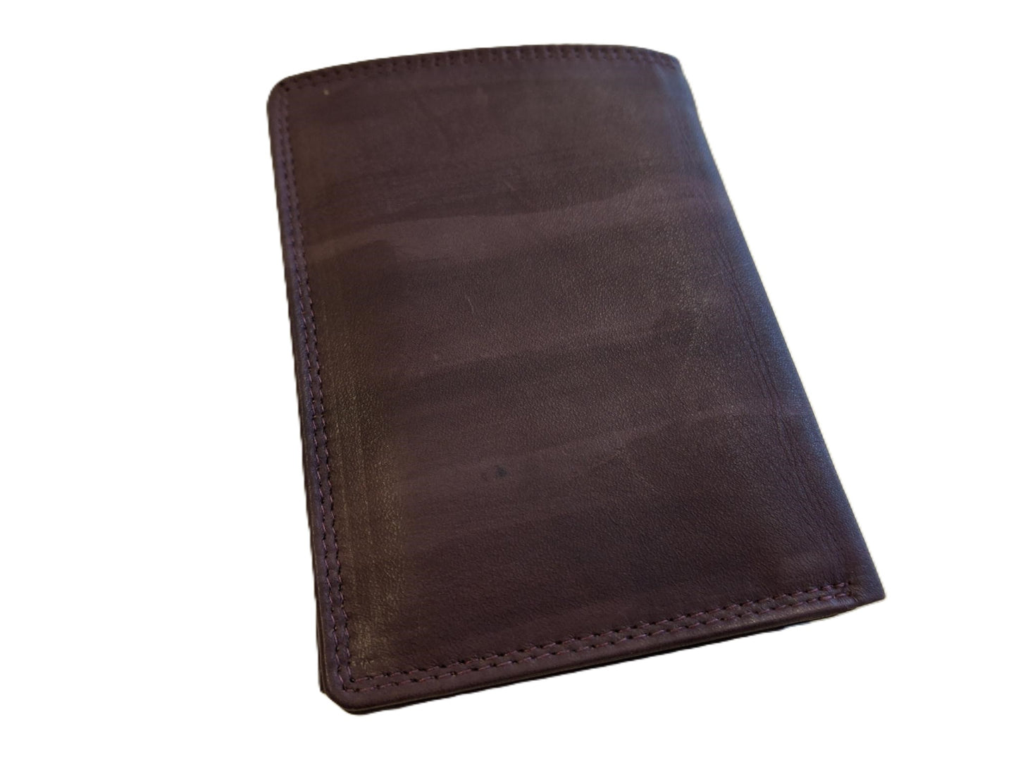OI bordeaux rode lederen heren portemonnee / bordo rode leren billfold hoog model / beurs voor veel pasjes / RFID SAFE / bordo rood leer / 104ROBR