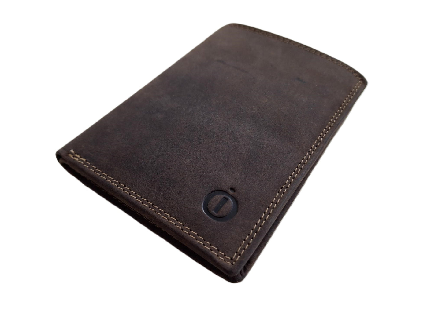 OI Hunter bruine leren Billfold Hoog model 4+4 creditcards / zeer platte portemonnee / dunne beurs voor 8 pasjes / RFID SAFE / Hunter bruin / anti skim / 151H