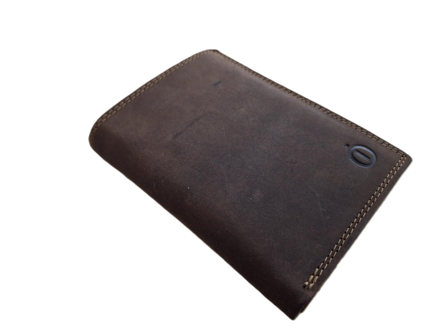 OI Hunter bruine leren Billfold Hoog model 4+4 creditcards / zeer platte portemonnee / dunne beurs voor 8 pasjes / RFID SAFE / Hunter bruin / anti skim / 151H