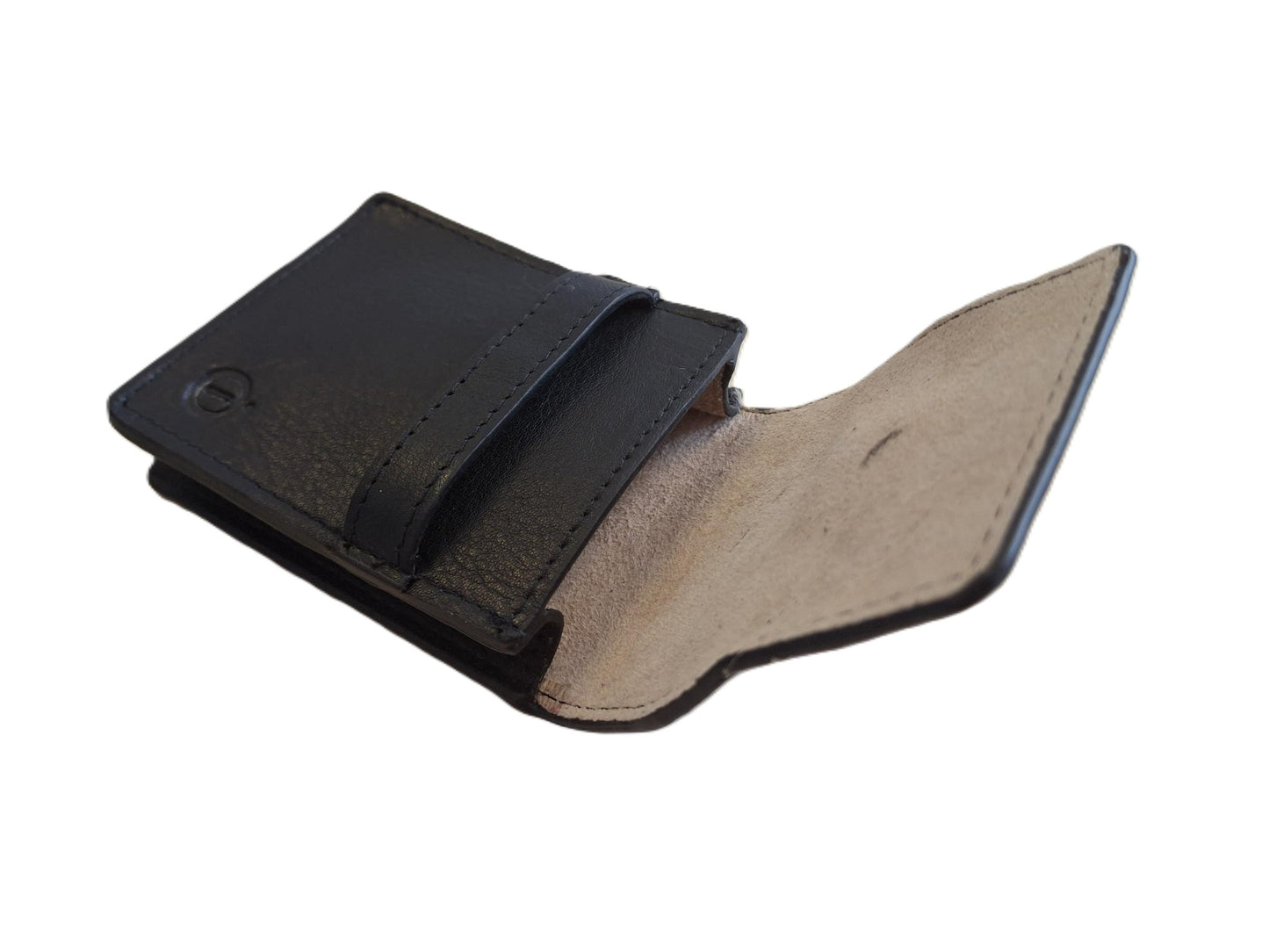 Oi zwarte leren Sigaretten etui origineel / tabak houder geheel leder / leren hoesje voor sigaretten / rundlederen sigarettendoosje / zwart leer / 343
