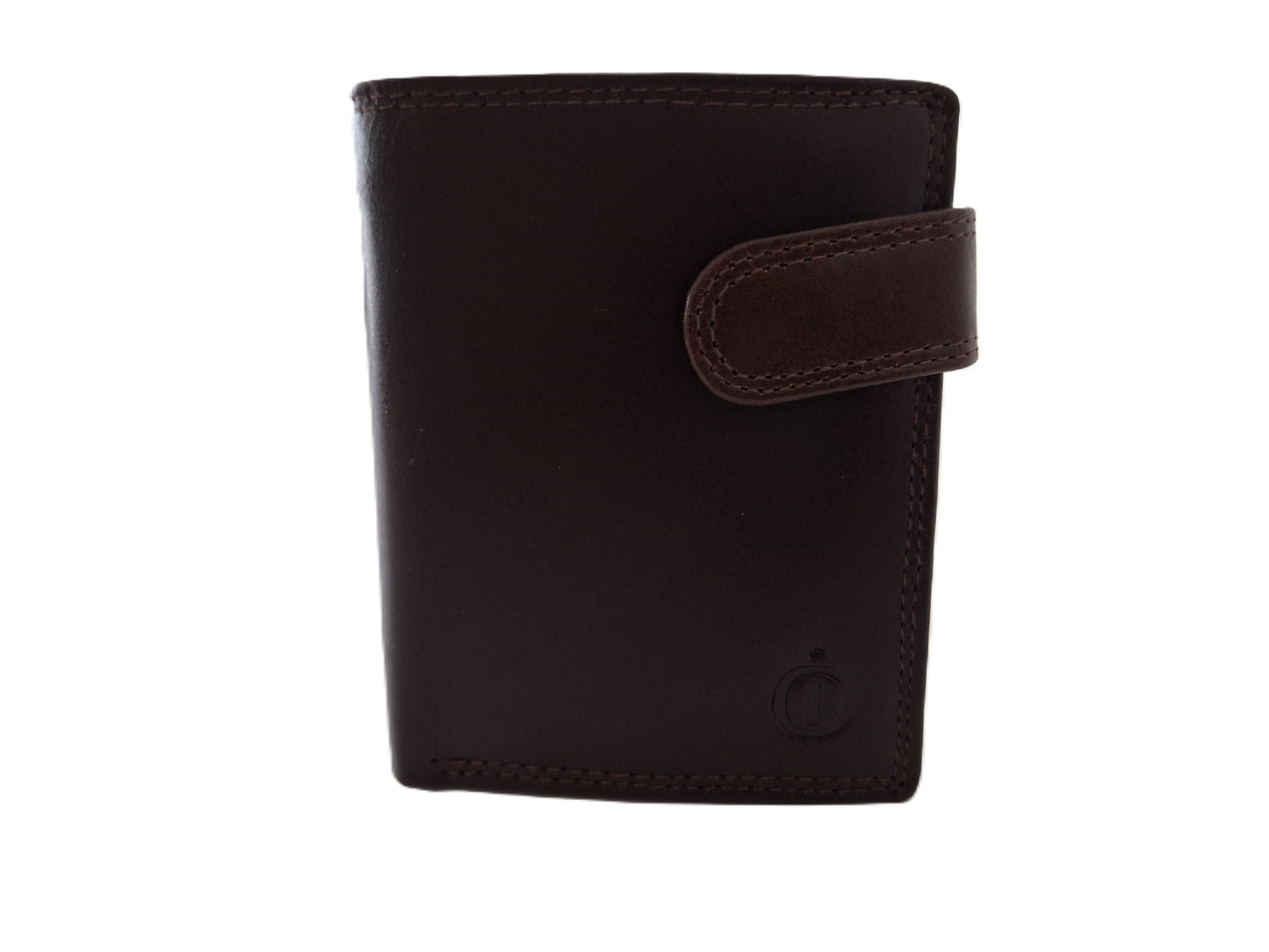 Luxe kleine billfold afsluitbaar /geheel lederen  heren portemonnee / 100 Crunch Bruin