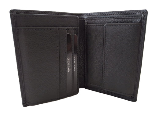 Heren billfold / portemonnee hoog 9 Pasjes / anti skim 600