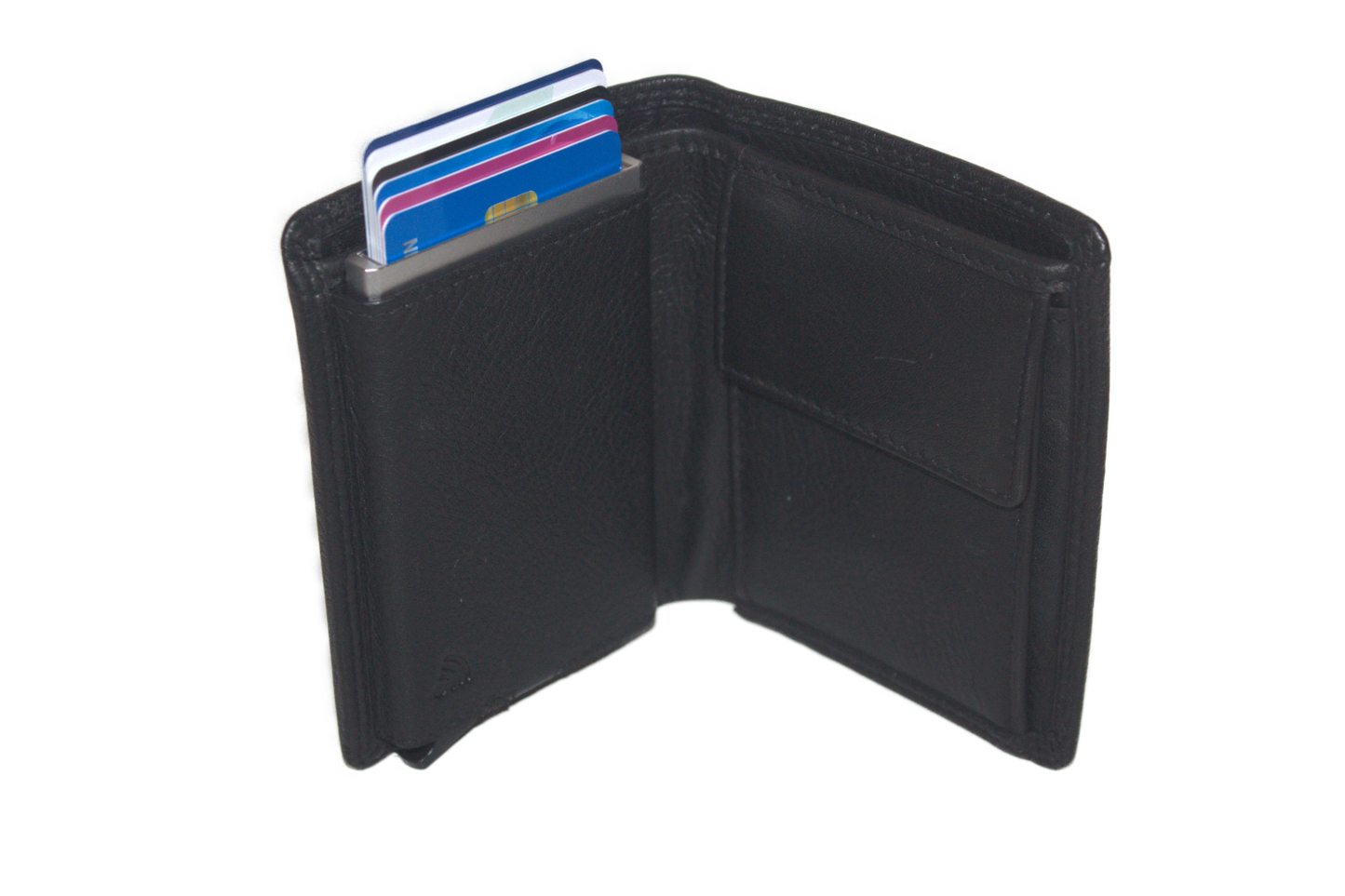 OI Billfold met cardprotector groot / anti skim 512 Met horizontaal kleingeld vak