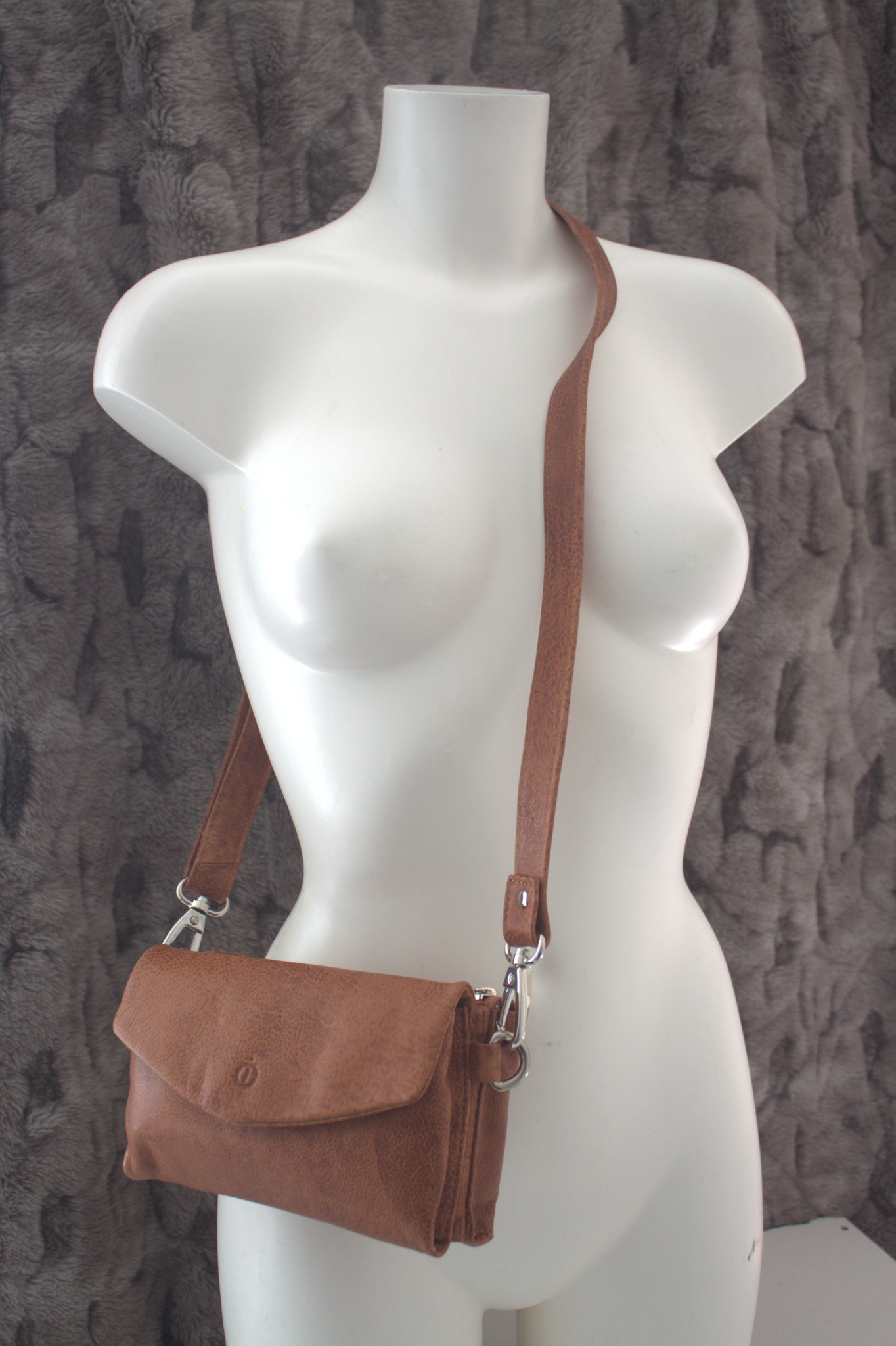 Schoudertasje/ Festival Tasje/ Crossbody bag 472 Cognac