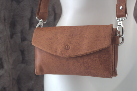 Schoudertasje/ Festival Tasje/ Crossbody bag 472 Cognac