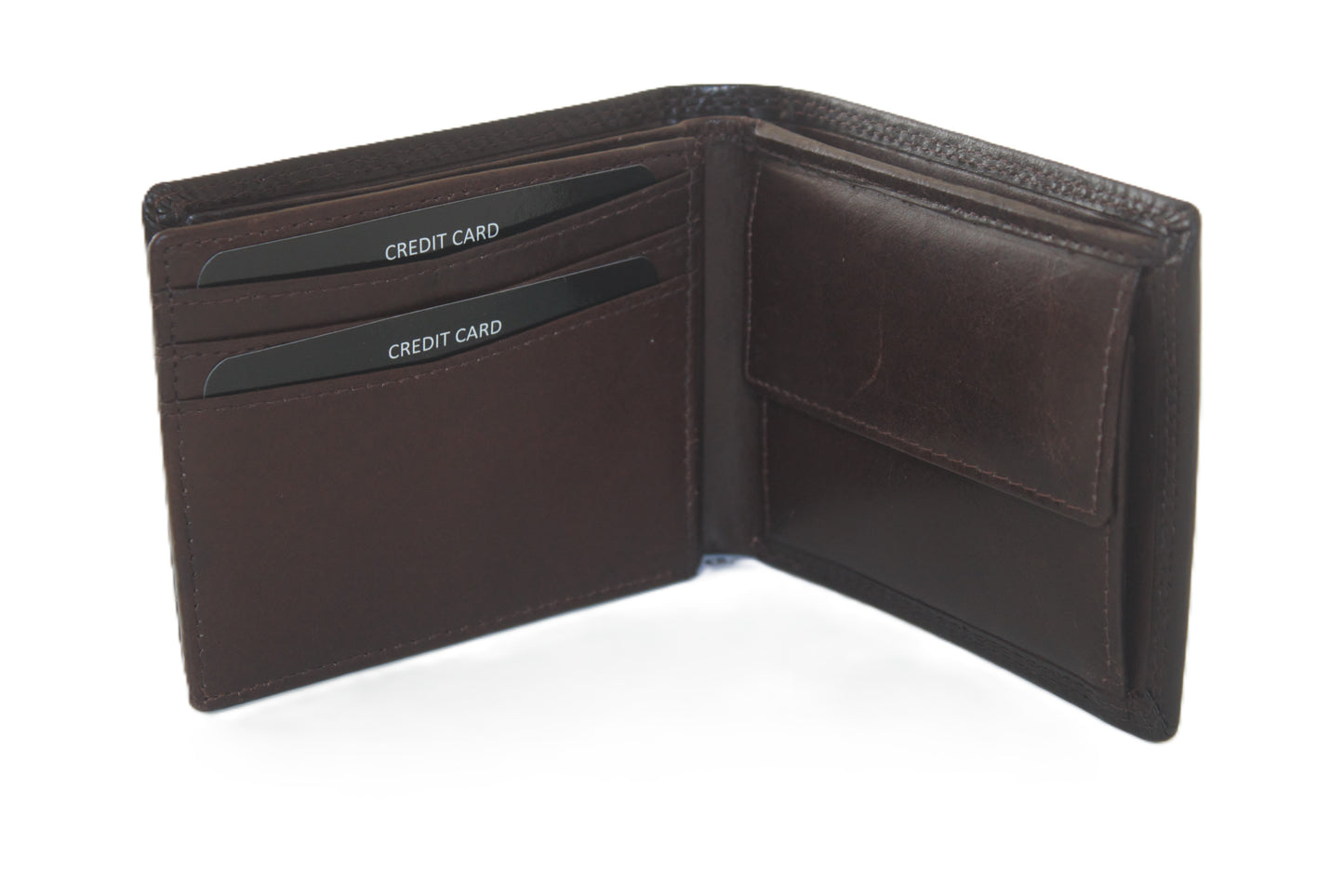 Luxe Heren billfold laag 7 Pasjes / anti skim 101 Crunch Bruin