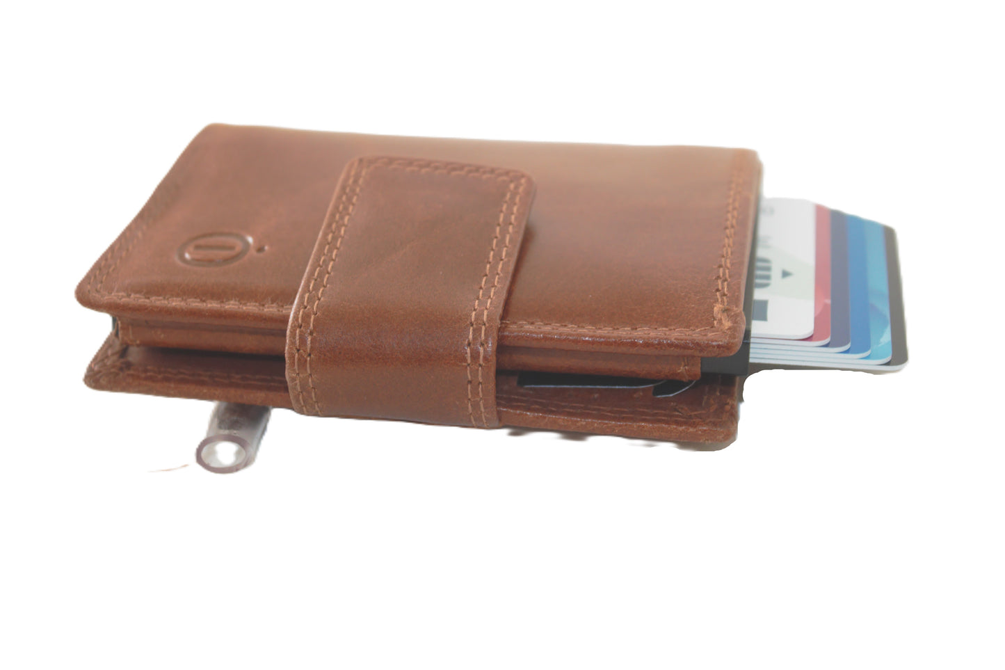 Luxe billfold met cardprotector Cognac / anti skim 106 crunch cognac