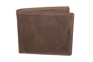OI leren Creditcardhouder en biljetten / billfold voor veel pasjes, geen kleingeld /  Anti skim / Hunter bruin 230H
