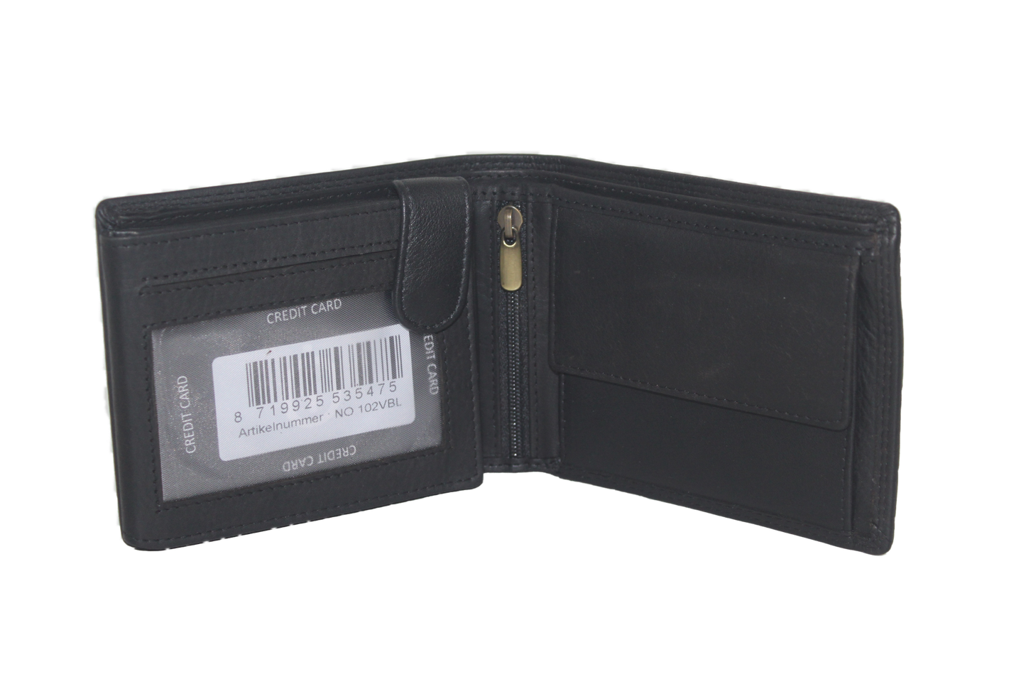 OI Heren billfold zwart laag 11 pasjes / anti skim 102VBL